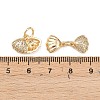 Brass Micro Pave Clear Cubic Zirconia Charms KK-C142-05LG-3