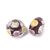 Handmade Lampwork & Brass Core European Beads LAMP-N044-04S-03-4