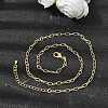 3MM Brass Cable Chain Necklaces for Women NJEW-F366-01A-1