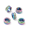 Ion Plating(IP) 304 Stainless Steel Grooved Beads STAS-WH0055-04RC-1
