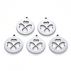 Non-Tarnish 201 Stainless Steel Pendants STAS-N092-12-1