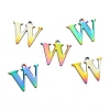 Ion Plating(IP) 304 Stainless Steel Alphabet Charms LS-STAS-H122-W-M-2