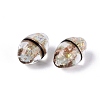 Two Tone Color Handmade Foil Glass Beads FOIL-Q001-01F-3