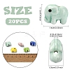 20Pcs Handmade Porcelain Ceramic Beads PORC-YW0001-81-3