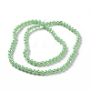 Electroplate Opaque Solid Color Glass Beads Strands GLAA-E036-10C-3