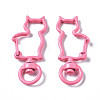 Spray Painted Eco-Friendly Alloy Swivel Snap Hooks Clasps PALLOY-T080-16J-NR-2