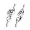 Tarnish Resistant 304 Stainless Steel Lobster Claw Clasps STAS-P146-A09-1.2mm-2