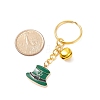 St.Patrick's Day Hat with Clover Alloy Enamel Charms Keychains KEYC-JKC00367-01-2