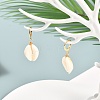 Natural Cowrie Shell Beads Dangle Earrings for Girl Women EJEW-JE04641-01-2