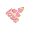 Valentine's Day Alloy Enamel Pendants ENAM-I084-01KCG-25-2