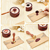 Brass Wax Seal Stamps with Wood Handle AJEW-WH0412-0056-3