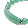 Natural Green Aventurine Beaded Stretch Bracelet BJEW-JB08879-03-4