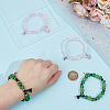 4Pcs 4 Styles Witch Hat Crown Alloy Charm Glass & Synthetic Moonstone & Cat Eye Beaded Stretch Bracelet Sets BJEW-PH01982-3