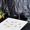 12Pcs 2 Colors Brass Micro Pave Clear Cubic Zirconia Charms KK-UN0004-16-2