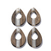 Opaque Resin & Walnut Wood Pendants X-RESI-T035-34-1