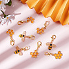SUNNYCLUE 40Pcs 2 Style Alloy Enamel Honeycomb & Bees Pendant Decorations HJEW-SC0001-21-4