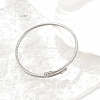 Tarnish Resistant 304 Stainless Steel Open Cuff Bangle with Oval Beaded BJEW-C031-01P-6