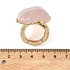 Natural Rose Quartz & Alloy Finger Rings for Women RJEW-G375-01G-01-5