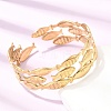 Fish 304 Stainless Steel Cuff Bangles for Women BJEW-A155-02G-3