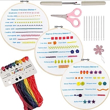 DIY Embroidery Stitches Practice Kit for Beginners DIY-NH0006-01A