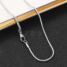 Tarnish Resistant 1.5mm 316 Surgical Stainless Steel Snake Chain Necklaces STAS-D064