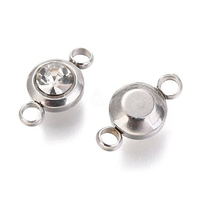 304 Stainless Steel Rhinestone Links Connectors LS-STAS-P237-17P-11-1