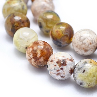 Natural Yellow Opal Beads Strands G-I213-18-10mm-1