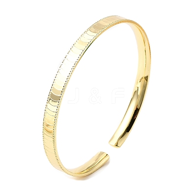Brass Cuff Bangles for Women BJEW-G742-02G-1