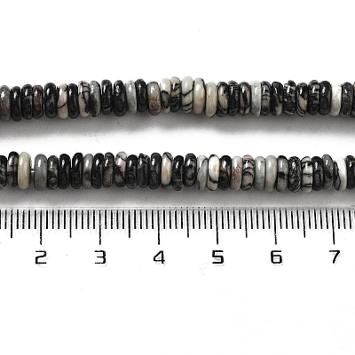 Natural Black Netstone Beads Strands G-G084-A09-01-1