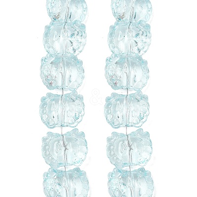 Electroplate Baking Paint Transparent Glass Beads Strands GL-CBA17FF-02K-1