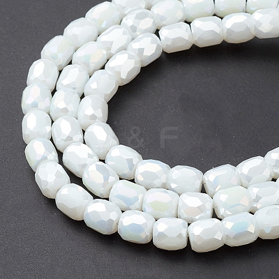 Electroplate Glass Beads Strands EGLA-K015-08I-1