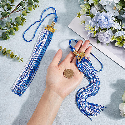 Polyester Graduation Tassel Pendant Decorations AJEW-WH20020-078B-1