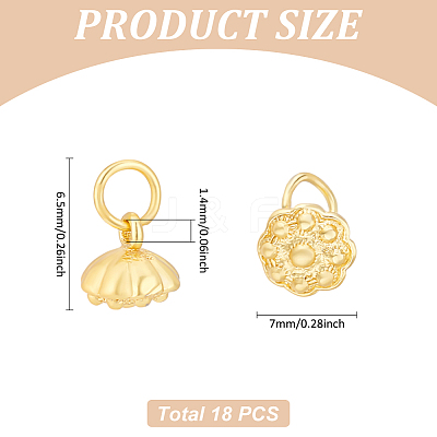 18Pcs Brass Charms KK-LP0001-39-1