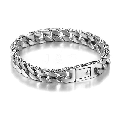 Alloy Curb Chain Bracelet for Men WG16336-01-1-1