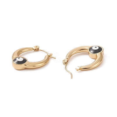 316 Stainless Steel Hoop Earrings LS-EJEW-I282-01C-01G-1