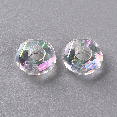 Transparent Acrylic European Beads TACR-S156-013-1