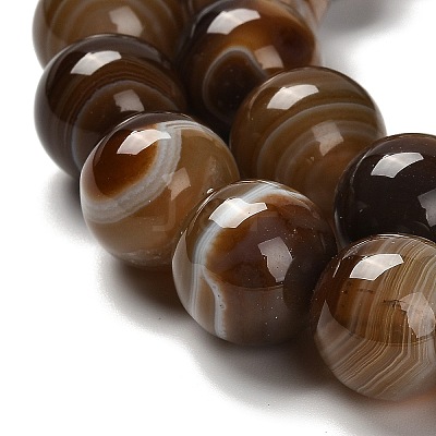 Dyed Natural Banded Agate Beads Strands G-G175-A08-01-1