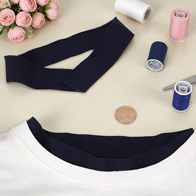 Polyester Ribbed Elastic Fabric Band DIY-WH0671-532B-1