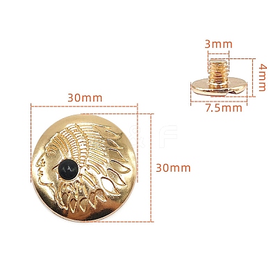 Alloy Decorative Buttons PW-WG1200D-18-1