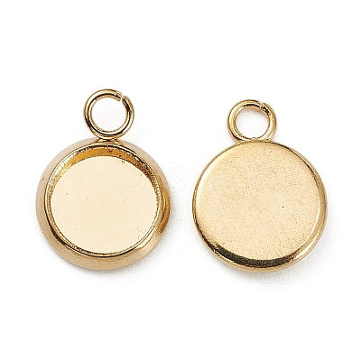 304 Stainless Steel Pendant Cabochon Settings X-STAS-Z030-01E-G-1