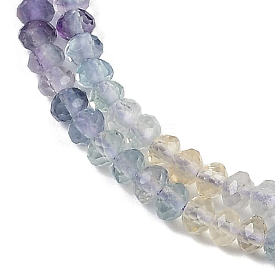 Gradient Color Natural Colorful Fluorite Beads Strands G-H071-A04-01-1
