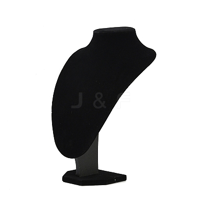MDF Covered with Velveteen Bust Shaped Necklace Display Stands ODIS-S015-01C-1