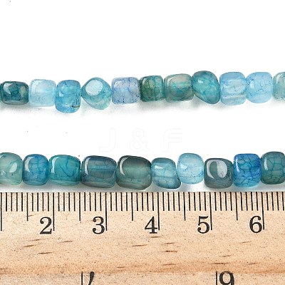 Natural Dragon Veins Agate(Dyed & Heated) Beads Strands G-G177-E15-03-1