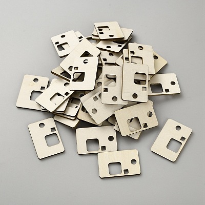 50Pcs Wood Thread Winding Boards WOOD-WH20003-06A-1