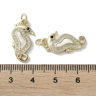 Brass Micro Pave Cubic Zirconia Pendants KK-G485-27B-G-1