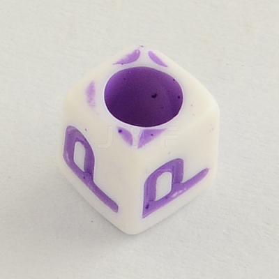 Opaque Acrylic Beads SACR-Q100-M022-1