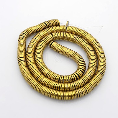 Electroplate Non-magnetic Synthetic Hematite Beads Strands G-J216E-06-1