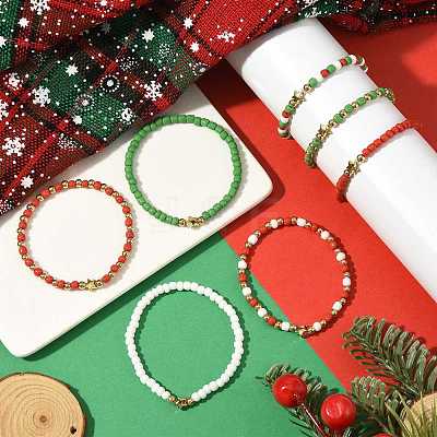 7Pcs Glass Seed Bead Bracelets BJEW-FS00031-1