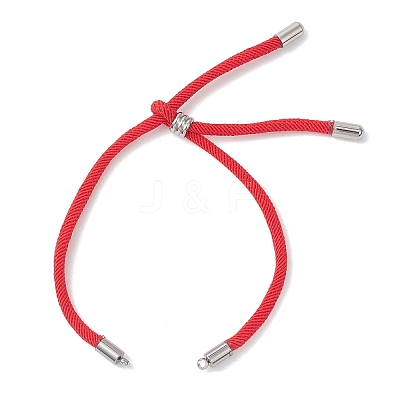 Nylon Round Cord Slider Bracelet Makings AJEW-JB01516-01-1