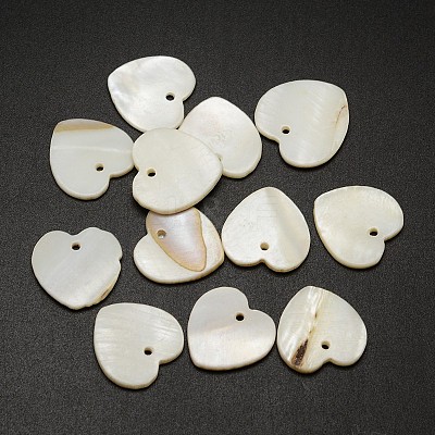 Shell Heart Pendants SHEL-P003-18A-1